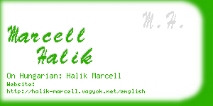 marcell halik business card